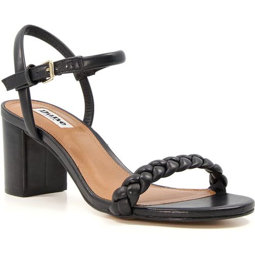 Dune London Womens Ladies JASLYN Block Heeled Sandals - Black Leather (archived) - Size UK 5