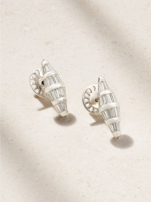 18-karat White Gold Diamond Earrings - One size