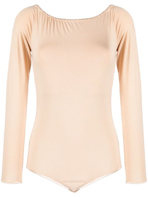 Round-neck long-sleeve top - Neutrals
