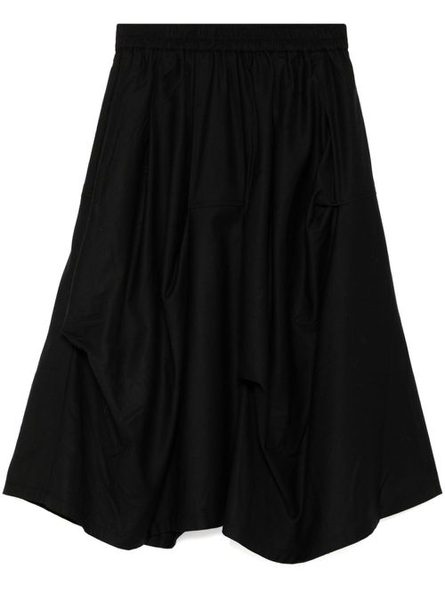 Draped A-line skirt - Black