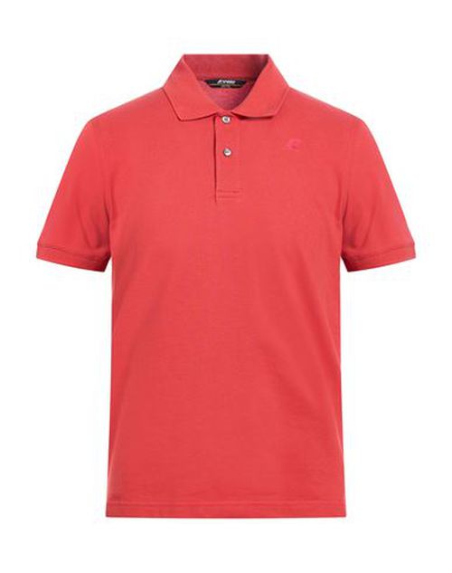 Man Polo shirt Tomato red Size M Cotton, Elastane