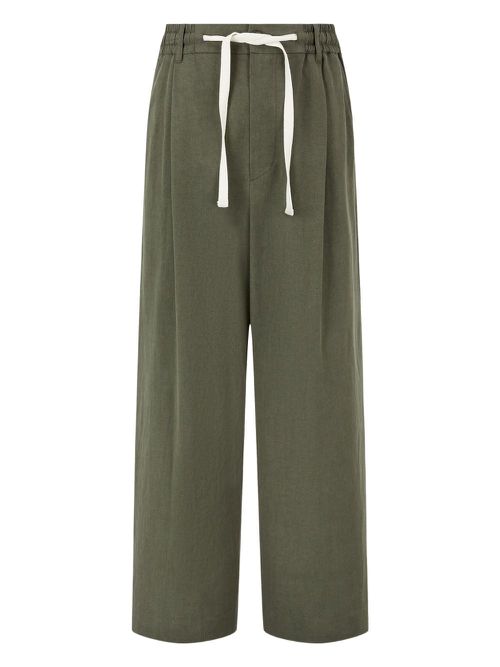 STUDIO TOMBOY pintuck-detail trousers - Green
