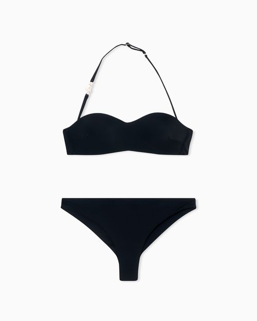 Bandeau bikini with logo