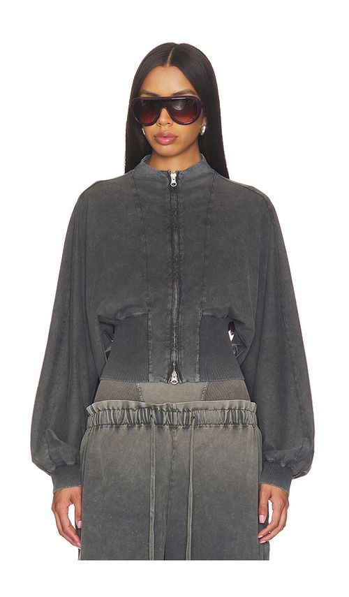 Women's Haze Zip-Up Washed Black