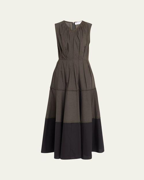 Kailey Tiered Poplin Maxi Dress
