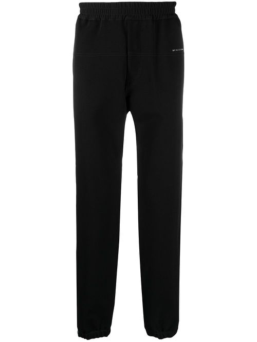 Stripe panel trackpants - Black
