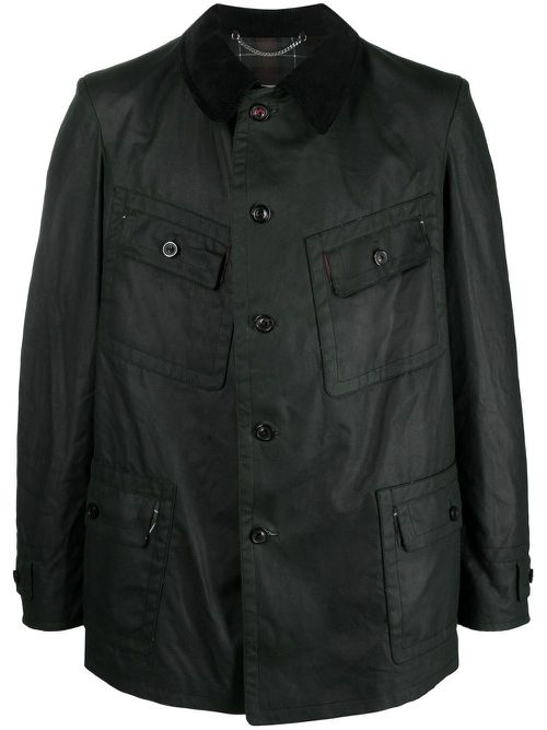 Coated waxed jacket - Green