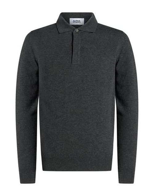Man Sweater Charcoal Size 40 Geelong Wool