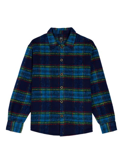 Brain Dead checked flannel shirt - Blue