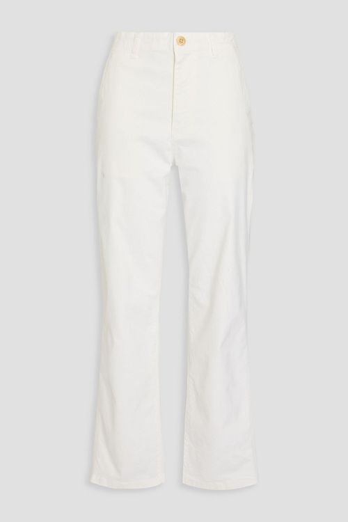 Nellie cotton-blend twill straight-leg pants