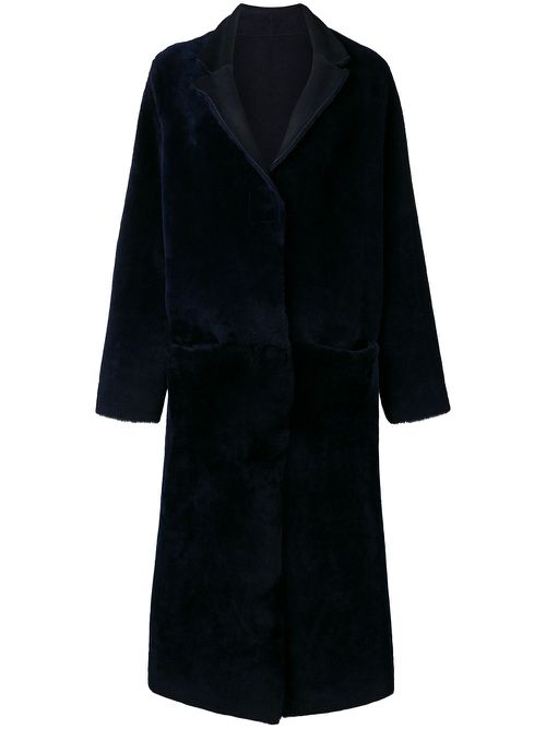 Reversible long coat - Blue