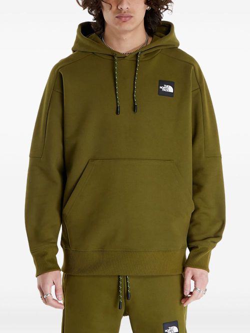 Logo-patch hoodie - Green