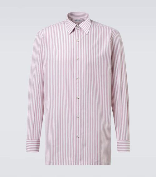 Striped cotton poplin shirt