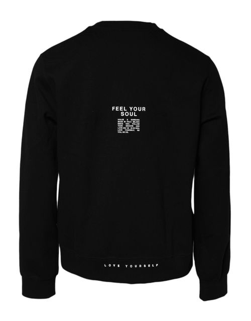 Logo-Print Cotton Sweatshirt — Black