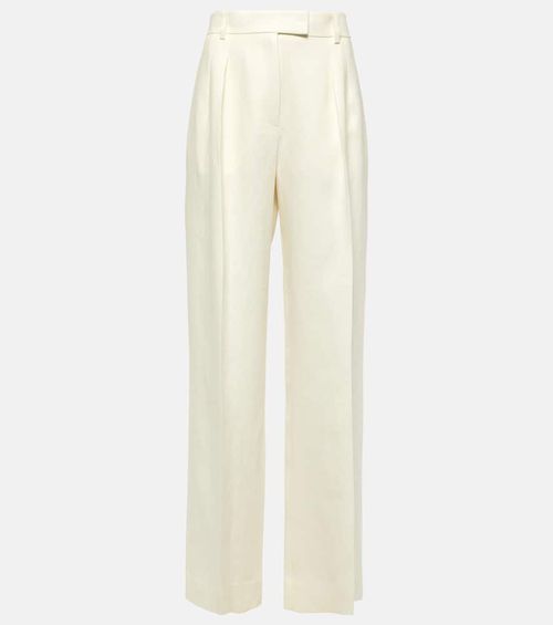 Antone high-rise linen wide-leg pants