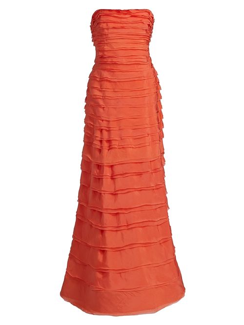 Women's Pepper Strapless Layered Gown - Desert Sun