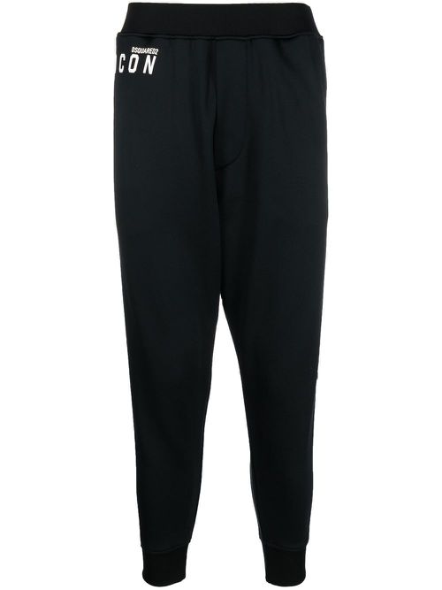 Icon logo-print track pants - Black