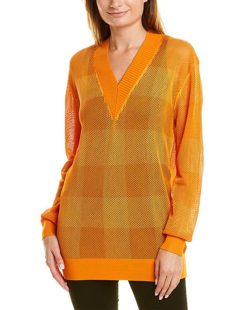 Check Mesh Sweater