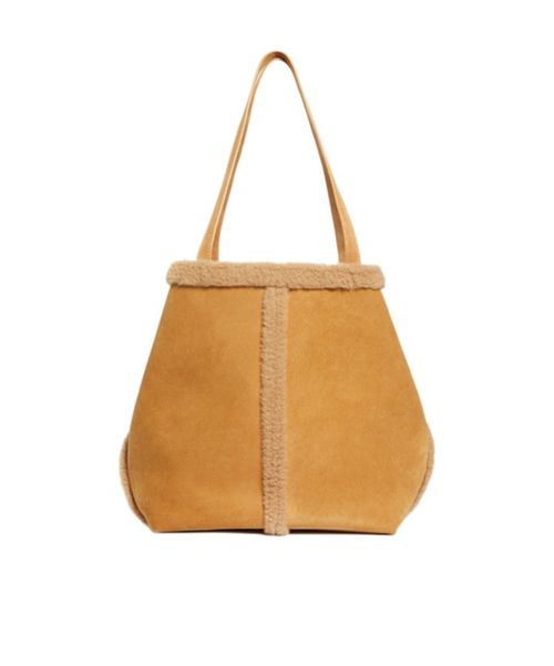  fleece-trimmed tote bag