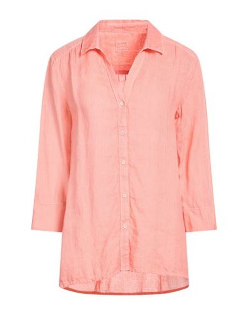 Woman Shirt Salmon pink Size 6 Linen