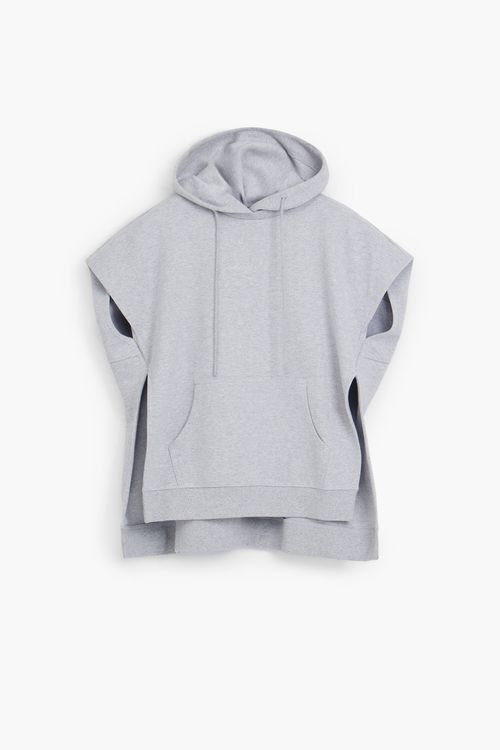 Plain poncho sweatshirt