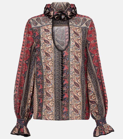 Paisley cotton mousseline blouse