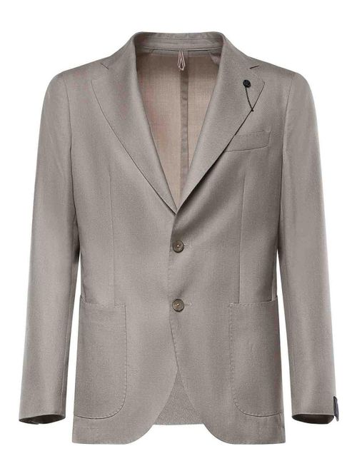 Single-Breasted Wool-Blend Blazer