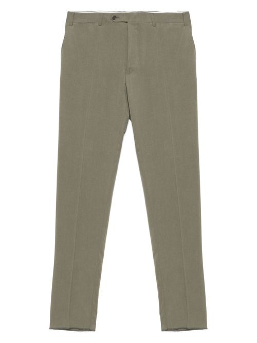 Canali pressed-crease trousers - Green