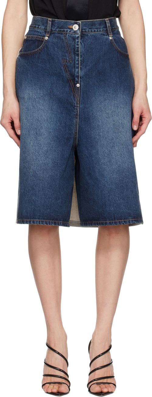 Pushbutton Blue Hybrid Regular Skort