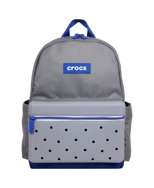 Molded Front Storage Pocket Lightweight Backpack - Grey/multi
