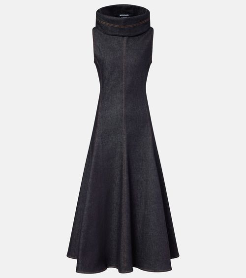 Denim midi dress