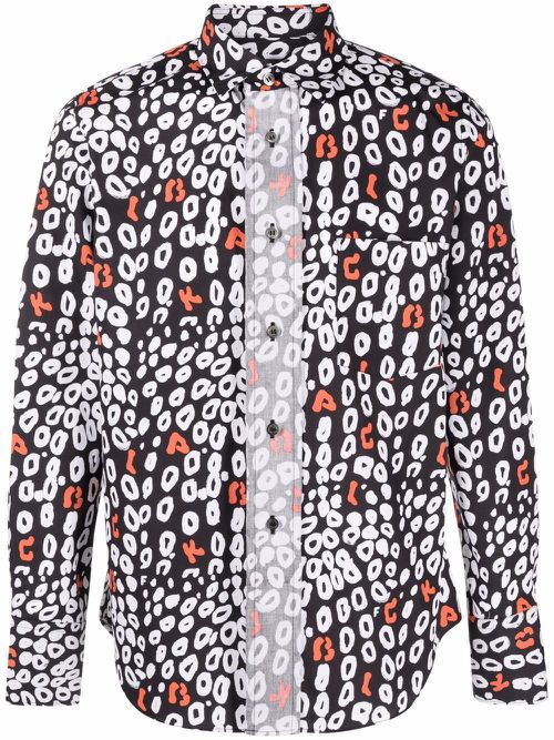 Leopard-print cotton shirt