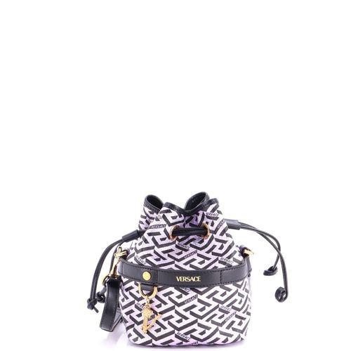 La Greca Bucket Bag Printed Coated Canvas Mini