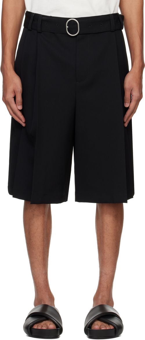 Jil Sander ブラック ベルト ショートパンツ