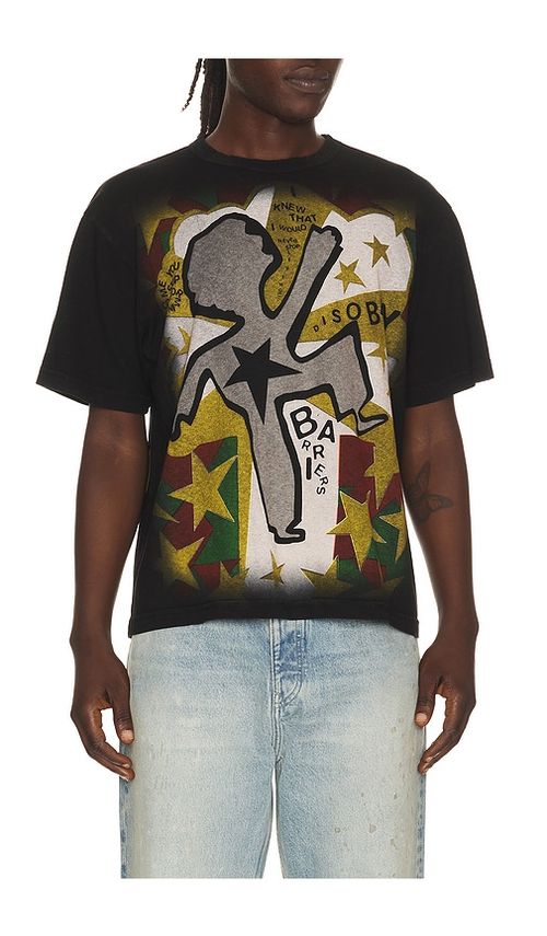 Barriers Worldwide Disobey Tee in Black. S. Also in M, L, XL/1X