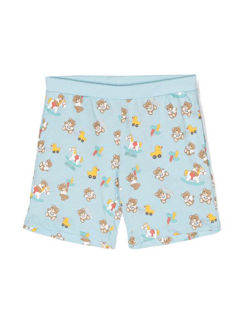 Teddy Bear-motif shorts - Blue
