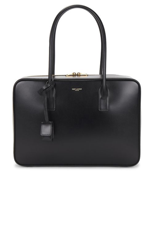 Saint Laurent SLP Bauletto Bag in Nero - Black. a