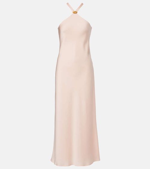 Ghiotto embellished satin slip dress