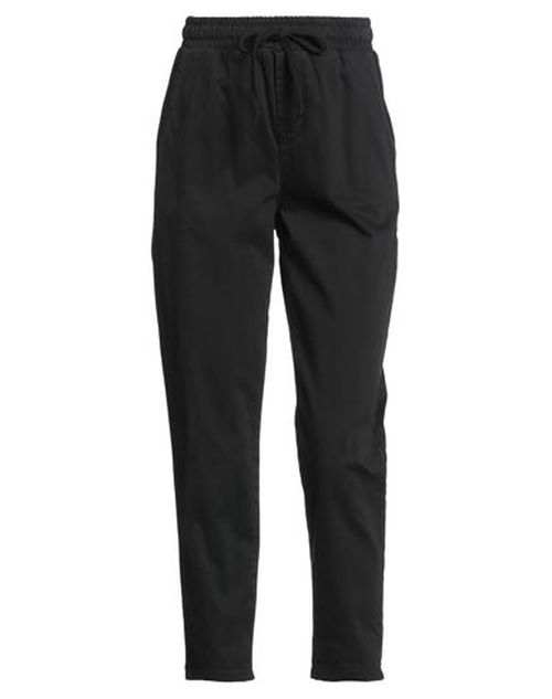 Woman Pants Black Size 2 Cotton, Elastane