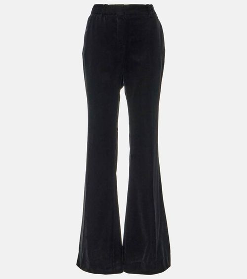 Velvet bootcut pants