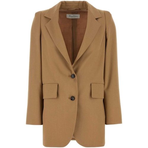 Max Mara Camel Wool Blend Kitten Blazer