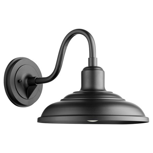 Textured Black One Light Wall Mount from the Extended Hood Lanterns Collection