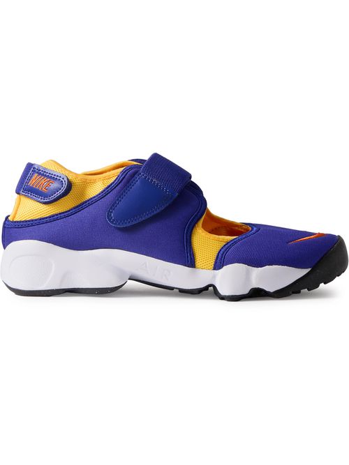 Air Rift Split-Toe Leather-Trimmed Mesh Sneakers
