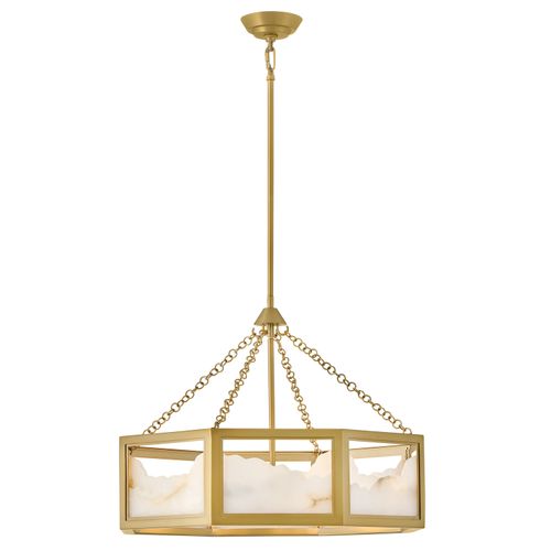 Lacquered Brass LED Chandelier from the Veleta Collection