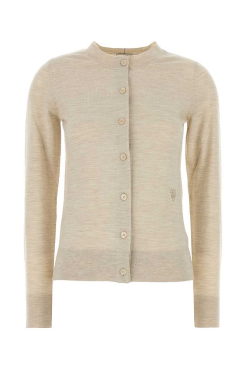 Light Beige Wool Cardigan