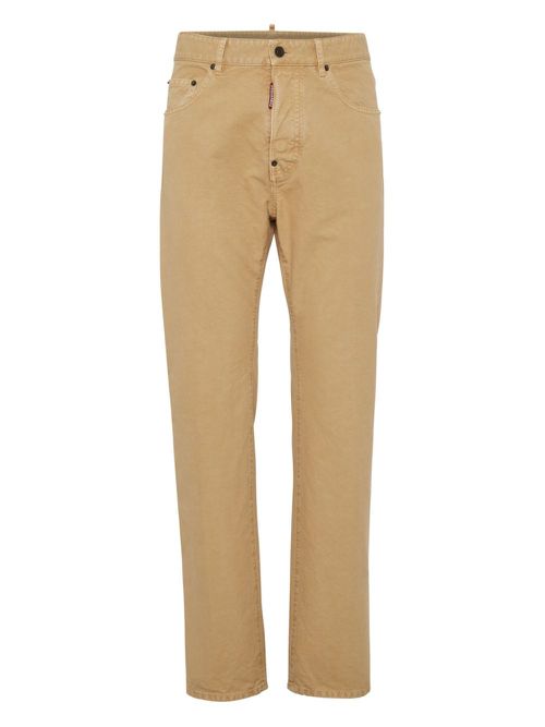 Logo-print straight-leg trousers - Neutrals