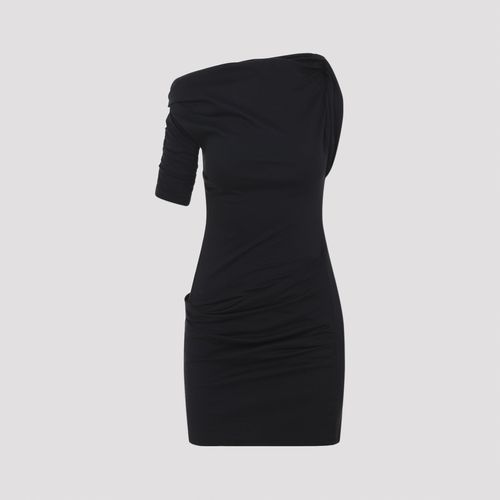 Ruched One-shoulder Mini Dress