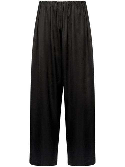 Pleated high-waist trousers - Black