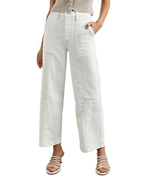 Getty High Rise Utility Jeans in Vintage Ecru