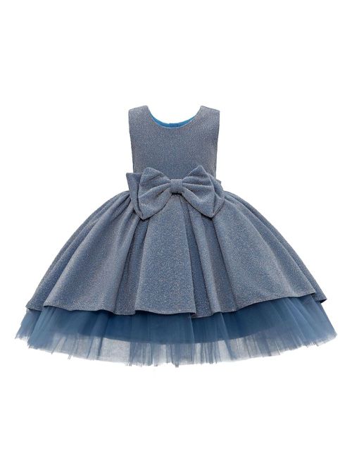 Sarita bow-detailing dress - Blue